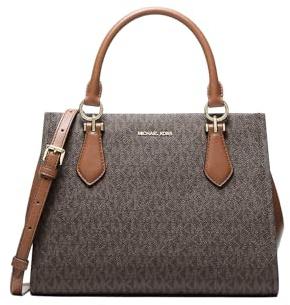 Michael Kors Marilyn Medium Signature Logo Umhängetasche mit Reißverschluss Braun