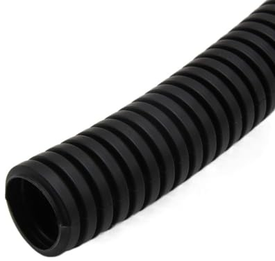 CYMMIYT Guaina per Cavi elettrici 1/5/10 M PP Isolato Tubo Corrugato Filo Tubo Filettatura Tubo di Plastica Tubo Corrugato Manicotto Protettivo 7.5mm-34.5mm(Black Closure,AD 21.2 X ID 17MM_1 Meter)