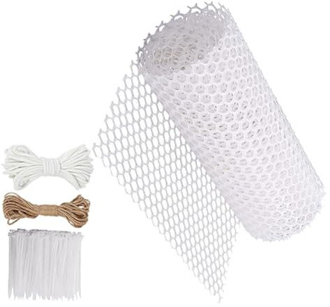 ifundom Filet de Treillage en Mousse Plastique pour Plantes Grimpantes Support de Filet de Jardin Polyvalent Kit pour Tuteur de Plantes Grimpantes pour Jardin et Potager