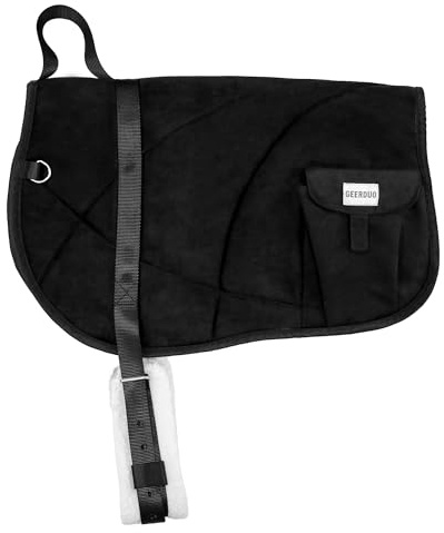 GeerDuo Schabracke Western, Classic Contour Schabracke, Ortho Pad Pferd Schabracke, Satteldecke (Schwarz)