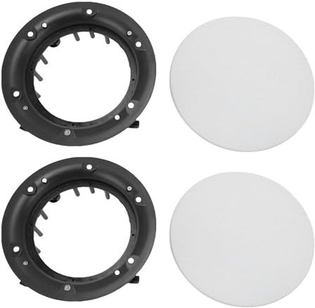 Yanmis 9.25in Couvertures de Calandre de Haut-parleurs Plafond, 2 Ensembles de Grille de Haut-parleurs Magnétiques en Métal Magnétique avec Bases de Montage de 2 Pcs