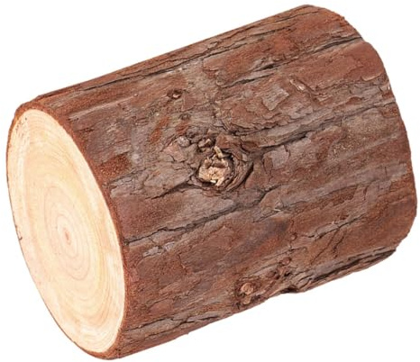 OUNONA Natural Wood Pile Candle Holder Compact Wooden Stump Candlestick Stand for LED Tealight Pillar Candles Romantic Home Decor for Bedroom Living Weddings Parties