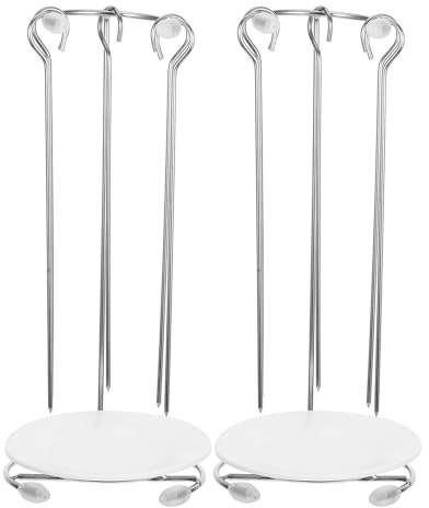 GALPADA Lot de 2 Brochettes et Support Suspendu en Acier Inoxydable pour Barbecue, Montage Simple et Rangement Compact pour Usage Domestique