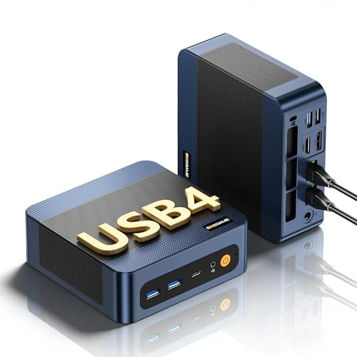 BOSGAME P3 MIX Gaming Mini PC, Ryzen 7640HS (Beat 6800H, Up to 5.0 GHz), 32GB DDR5 RAM 1TB PCIe4.0 SSD Mini Computer, HDMI/DP/USB4, 8K Triple Display, Dual LAN, Wi-Fi 6E, BT 5.2, Mini Desktop PC