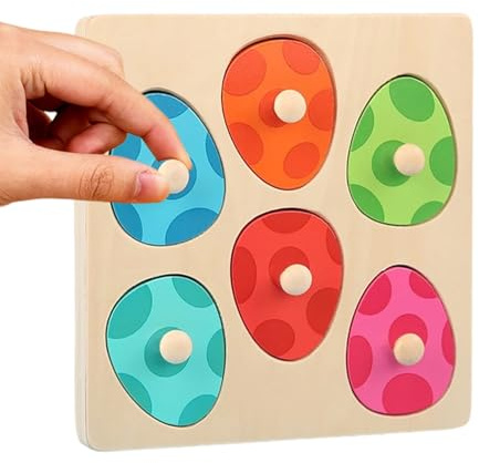Dinosaurier-Puzzles aus Holz | Eier-Steckbausteine zum Zusammenbauen,Farb-Sortier- und Zuordnungsspielzeug für Dinosaurier,für Kinder, und Mädchen, Schüler, zu Hause, im Spielzimmer, im Kindergarten u