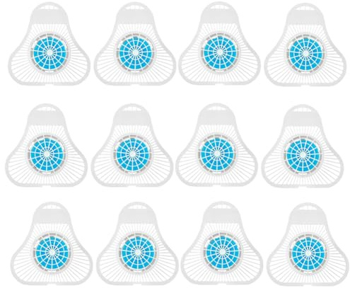 Qomcsrl Paquete de 12 Filtros Desodorantes para Urinarios, con Filtro Antisalpicaduras y Protección Olores, Desodorizante para Urinarios Masculino.