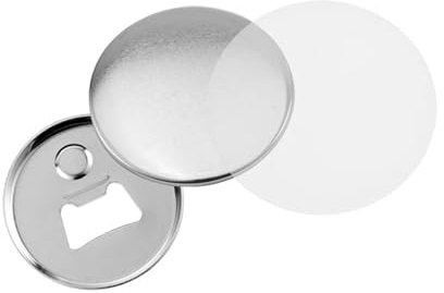 100 Piezas De 58 Mm, Abridor Botellas Y Placas Magnéticas Para Refrigerador | Crea imanes personalizados: abrebotellas magneticos para nevera con base metalica y disco de hierro.