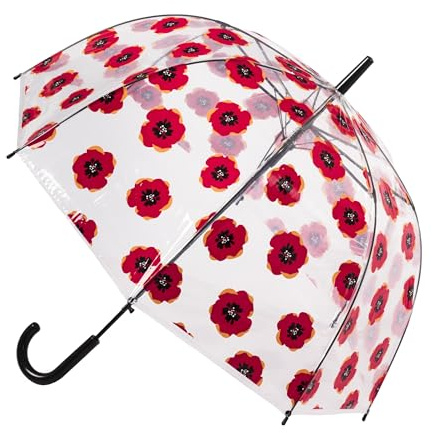 Parapluie dôme transparent avec motif imprimé