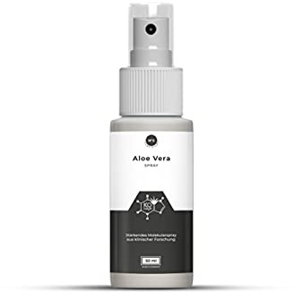 KÖ-HAIR Aloe Vera Spray für Gesicht, Haare, Körper, Feuchtigkeitscreme für Sonnenbrand, optimal Pflege für trockene, strapazierte und empfindliche Haut - 100ml