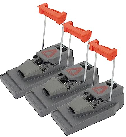 PROTECT EXPERT Pièges À Souris - Lot de 3 Tapettes à souris - Rapide, Précis, Et Faciles A Utiliser - Tapettes plastiques - Armement facile - Réutilisable SOUTRAP3
