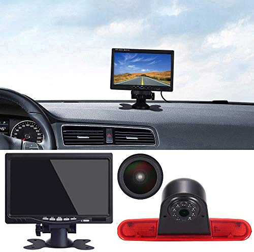「18mm Linse Top Qualität Rückfahrkamera + 7 Zoll TFT LCD Bildschirm Auto Monitor」Bremsleuchte Auto Dach Rückfahrkamera für FIAT Doblo 263 Van (2010-heute) / Opel Combo (2011-2018)