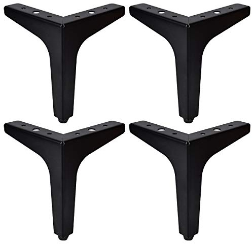 Btowin 10cm Metall Möbelfüße, 4 Stück Eisen Diamant Dreieck DIY Tischbeine Schrankfüße für Schrank Sofa Couch Schreibtisch