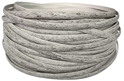 Feyart PE-Rattanstreifen, Hellgrau, 8,5 mm, 55 m, zur Reparatur von Rattan-Gartenmöbeln und Terrassenmöbeln, Kunststoff-Geflecht