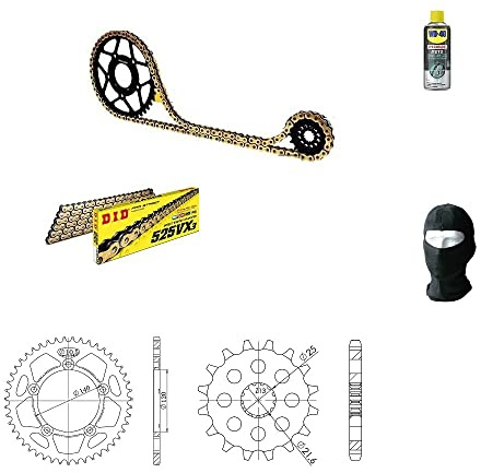 Compatible con Suzuki GSR 600 2006-2010 Kit TRANSMISION para Moto Cadena Did 525VX3 LUN 114 / ESLABONES, PIÑON DE Acero P525-Z48, PIÑON P525-Z16 ESPECIFICO para Motocicletas