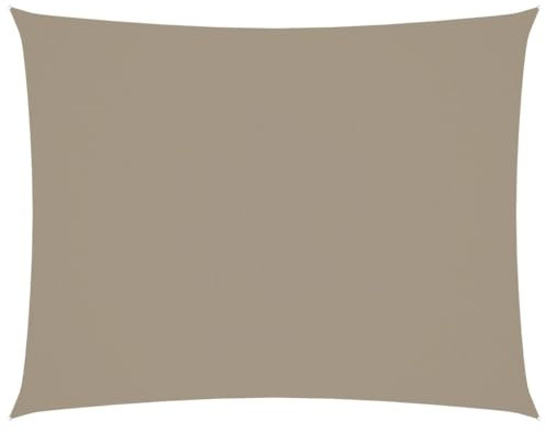vidaXL Parasole a Vela Ombra Tenda da Sole Elegante Moderna Anti UV Giardino Frangisole Terrazza Balcone Oxford Rettangolare 3x6 m Grigio Talpa