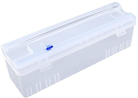 FUNCOCO Distributeur de film étirable réglable, coupe-film étirable, distributeur d'emballage alimentaire pour la maison, film étirable, transparent, découpeuse économique
