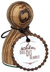 Stemplino® Maxistempel Stempel L - schön, DASS DU DA WARST ! - hochwertiger Holzstempel Motivstempel Holz Dankestempel Dankesstempel Danke Hochzeit…