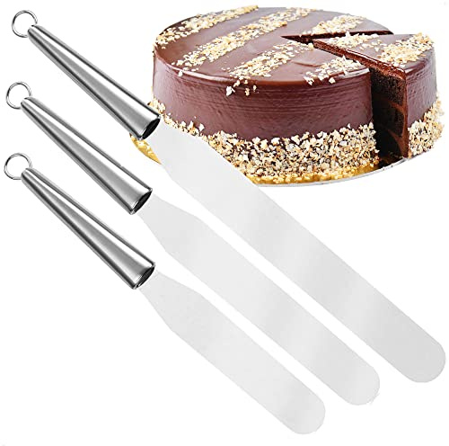 Robin Goods® 3-delat spridarset från 29 till 39 cm – Spridare av hög kvalitet i rostfritt stål i 3 storlekar – Perfekt baktillbehör för kakor och pajer (3 delar - med handtag i rostfritt stål)