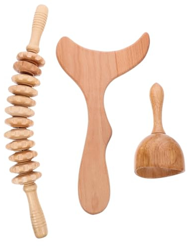 GLEAVI Holzmassagegerät Körperroller für Oberschenkelmassage Praktisch und Tragbar für Täglichen Gebrauch zu Hause und Unterwegs