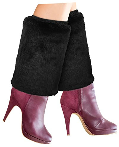 Toddmomy Faux Pelz Bein Wärmer Frauen Bein Boot Manschetten Pelzigen Fuzzy Bein Wärmer Für