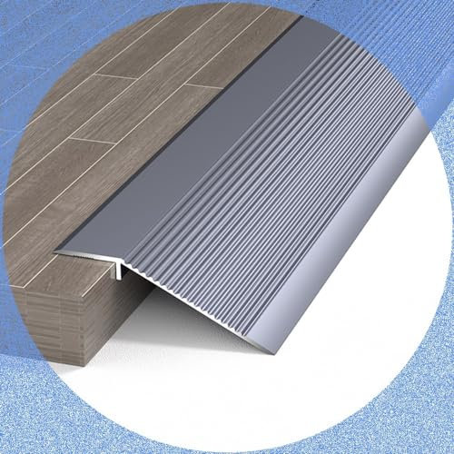 NEZIH Bande de Transition de Plancher En Aluminium, Hauteur 10 À 40 Mm de Bordure de Bordure de Planche 90 Cm/D/5Pc