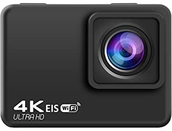 KOZWAY Action Camera Action Camera 4K 60FPS Telecamere 24MP 2.0 Touch LCD 4X EIS Dual Screen Impermeabile Telecomando Webcam Videoregistratore Sport (Dimensioni: Standard, Colore: Schermo singolo S9)