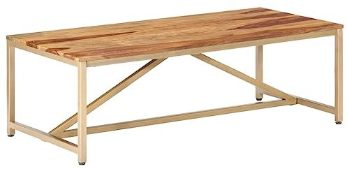 BUKSCYJS Couchtisch kleine Zimmer, Sofatisch, WohnzimmertischCouchtisch 120 x 60 x 40 cm MassivholzFür Wohnzimmer, Schlafzimmer, Büro, Eingang, Korridor