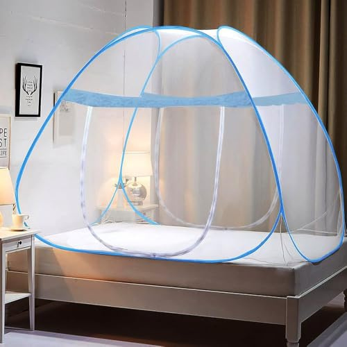 Aoreun Moskitonetz Bett, Pop Up Moskitonetz Reise, großes Mückennetz Bett für Doppelbett, Faltbares Mosquito Net Mückenschutz Bett, Mobiler Insektenschutz Moskitozelt (200 x 150 x 145cm)