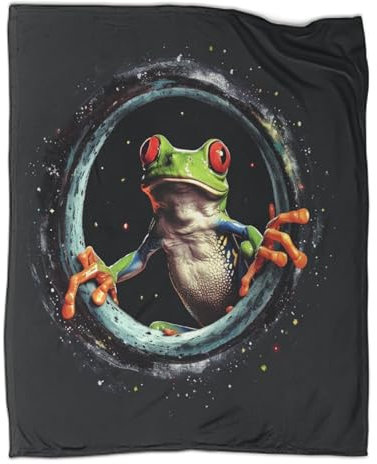 Frosch Kuscheldecke 60x80inch(150x200cm),weich & Warm,extra Flauschig Als Sofadecke Wohndecke Yogadecke Tagesdecke,Plüsch Sofaüberwurf