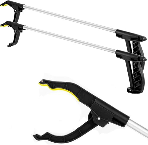 30 Inch (76cm) Litter Picker with Long Reach Handle | Magnetic Garden Tool for Rubbish, Leaves, Weeds | Durable & Ergonomic Multi-Use Tool for Elderly & Disabled (2 Pack)
