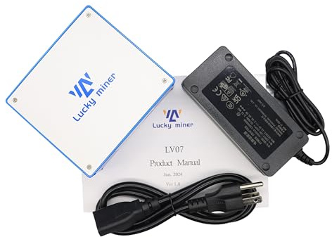 Bitcoin Solo Miner Lucky Solo Miner LV07 1000GH/S Hash Rate 25W-28W Power Consumption SHA-256 Algorithm WiFi Connection Low Noise Home Use Crypto Miner
