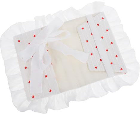 Gadpiparty Buchhülle Aus Stoff Mit Schleifendesign Und Herz-muster Wiederverwendbar Für Planer Notizbücher Und Tagebücher Robust Und Komfortabel