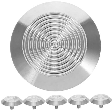 Clous Tactiles en Acier Inoxydable 6 Pcs pour Voie Aveugle | Argenté, Installation Facile, Usage Polyvalent pour Métro et Trottoir, Marqueurs de Sécurité pour Malvoyants