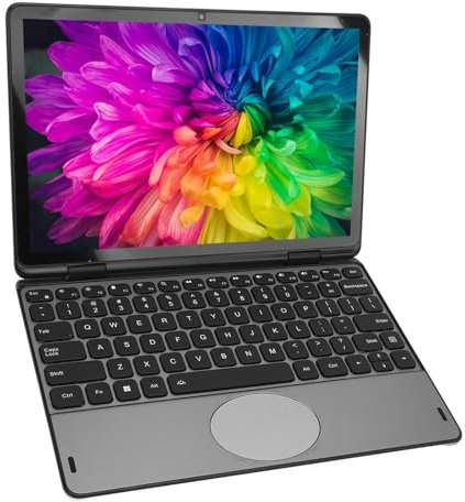 YUEHISY 11 Pollici di Laptop Touchscreen, Computer Portatili Convertibile a 360 Gradi, 32 GB DDR4 128G M.2 SSD, Wifi a Doppia Fascia, Sblocco di Impronte Digitali, 3,40 GHz (Spina europea)