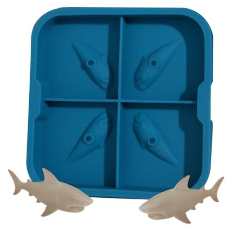 Molde de hielo de silicona 3D para bebidas divertidas, silicona flexible con diseño de fácil liberación, bonito fabricante de formas de animales marinos, molde creativo para whisky, cócteles,