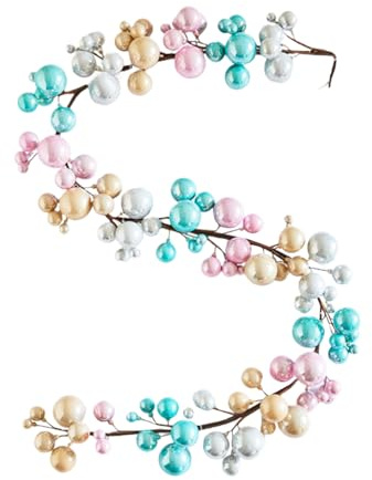 Dekorative Kugelgirlande - PVC-Draht, Feiertagsdekoration, leuchtender festlicher, einfach zu installierende Dekoration | Ideal für Weihnachtsbaum, Wohnzimmer, Schlafzimmer, Party, ma