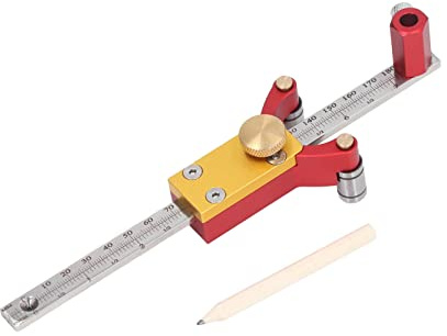 Calibrador Marcador con Rueda, Medidor de Altura 200mm, Aleación de Aluminio - Precisión y Versatilidad para Dibujo Lineal, Circular y Medición en Múltiples Materiales