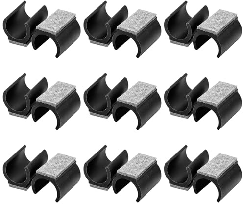 32 feltrini per sedia a dondolo, diametro 25 mm, feltrini a U per sedie basculanti, riduzione del rumore, protezione del pavimento per parquet, pavimenti in legno