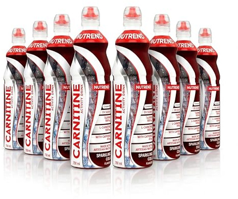 Nutrend Carnitine Dryck Cola Smak 750 ml 8-Pack – Färdigdryck med L-karnitin för Energi, Vätskeåterhämtning och Aktiv Livsstil