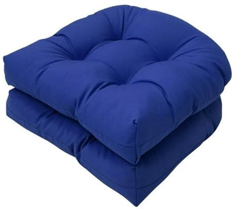 Juego De 2 Cojines Impermeables Para Sillas De Exterior,Almohadones Acolchados De 19x19 Para Asientos De Patio, Cojines De Repuesto Gruesos Para Muebles De Mimbre, Sillas De Porche(Silla No Incluida)