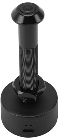 ANGGREK Judas Numerique Wifi, Camera D Oeilleton de Porte en Alliage D Aluminium for Surveillance Entree (BLACK)