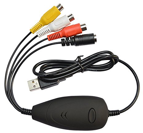 I41C USB 2.0 Audio Video Grabber – Video & Audio omvandlare med ny programvara för Windows 10 – digitalisera VHS och DVD-videor för enkel konvertering och överföring