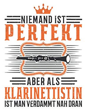 Klarinetten Notizbuch: Klarinette Klarinettistin Blaskapelle / 6x9 Zoll / 120 karierte Seiten