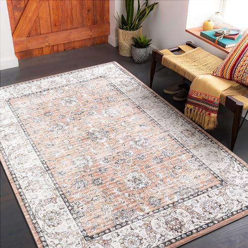 Carvapet Alfombras de Pasillo 90x150cm Alfombra Corredor Antideslizante Larga Alfombras de área Lavable Suave Microfibra Alfombra Comedor Pasillo(Naranja)
