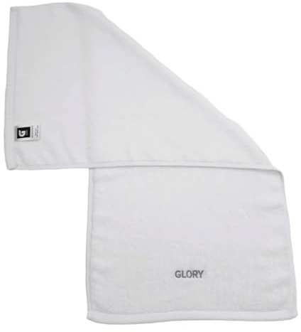 Glory Gym Towel - 100% Organic Cotton - Soft and Absorbent for Gym, Yoga, spa Dimensions (29.52 X 13.78 inch) 570 GSM (White)
