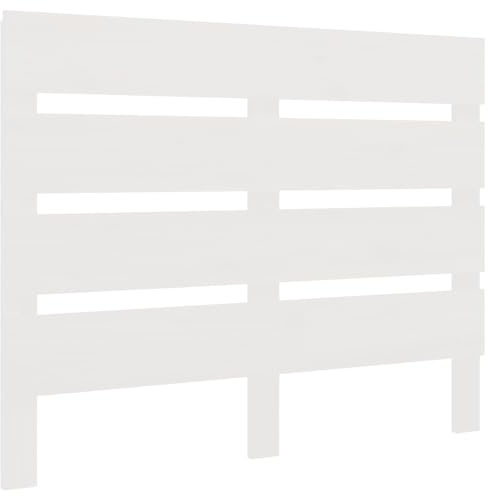 vidaXL Testiera per Letto Bianca 90x3x80 cm in Legno Massello di Pino