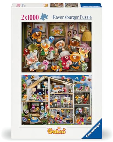 Ravensburger Puzzle 12000341 - Lustige Gelinis - 2X 1000 Teile Puzzle für Erwachsene und Kinder ab 14 Jahren