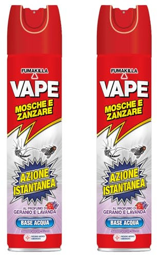 Vape Mosche E Zanzare Spray Azione Istantanea Geranio E Lavanda 400Ml (2 Unità), 94034313