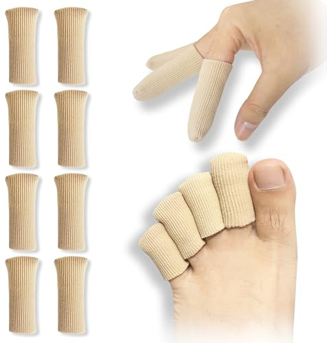 8 Stück Zehenschutz großer, Gel-Zehenschutzkappen, Hornhaut Zehengummi Zeh Zuschneidbar, Geschlossene Silikon-Zehenschutz, für Kissen Mais, Blasen, Schwielen, Zehen, Hornhaut Damen & Herren (8M).