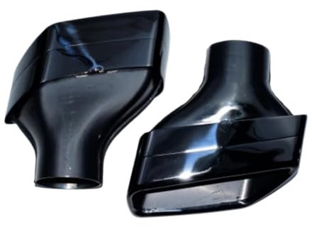 ZEEBQHKLW Für B&MW G30 G31 G38 540i 530i 525i Upgrade 5er-Serie Auto Edelstahl-Auspuffblende Plattiertes Rechteckiges Schalldämpfer-Endrohr Zubehör(Schwarz)